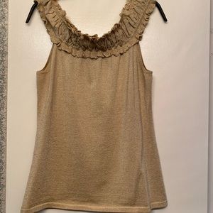 Etcetera gold knit blouse - size M